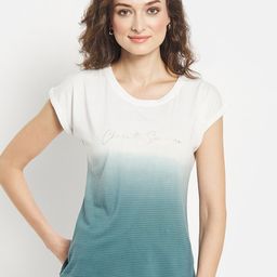 METTLE Women Green Typography Extended Sleeves T-shirt-picture-33