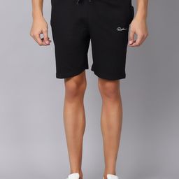 Rodamo Men Black Slim Fit Sports Shorts-image-64