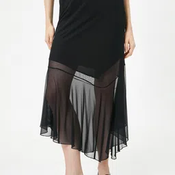 Koton Mid-Rise Flared Midi Skirt-picture-45