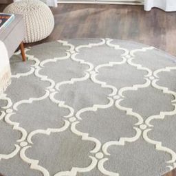 Safiya Carpet Grey & White Ethnic Motifs Printed Hand Tufted Woollen Carpet-image-98