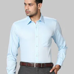 Raymond Men Blue Cotton Casual Shirt-picture-21