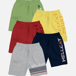 HELLCAT Boys Pack of 5 Typography Printed Shorts-image-39