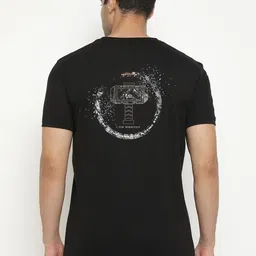 Octave Typography Printed Cotton Casual T-Shirt-image-39