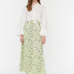 Trendyol Floral Printed High-Rise Maxi-Length A-Line Skirt-picture-38