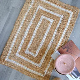 Art Avenue Breton Brown & White Braided Jute Rectangular Rug-image-56