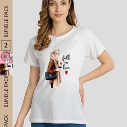 CHOZI Pack Of 2 Graphic Printed Running T-shirt-image-98