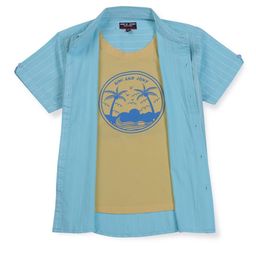 Gini and Jony Infants Boys Opaque Striped Cotton Casual Shirt-picture-36