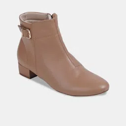LEMON & PEPPER Women Buckle Details Block Heeled Regular Boots-image-60