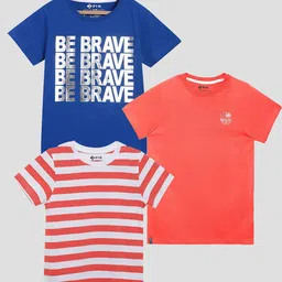 3PIN Boys Red And Blue 3 Striped T-shirt-image-49