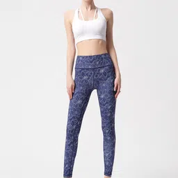 JC Collection Women Floral Printed Ankle-Length Gym Tights-image-17