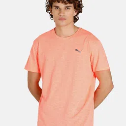 Puma Men Peach Solid Round Neck Training or Gym T-shirt-11
