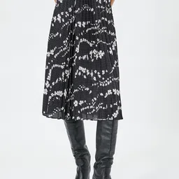 Koton Floral Printed Accordion Pleats Midi Skirt-image-30