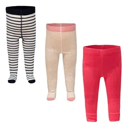 JusCubs Infants Pack Of 3 Cotton Ankle Length Leggings-image-92