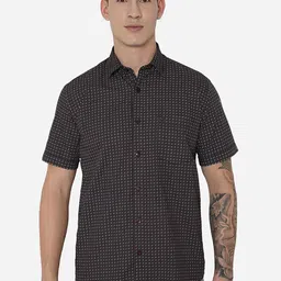 Greenfibre Men Brown Slim Fit Printed Casual Shirt-image-98
