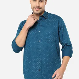 JADE BLUE Slim Fit Micro Ditsy Printed Casual Cotton Shirt-image-76
