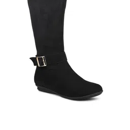 Inc 5 Solid  Knee High Boots With Buckle Detail-50