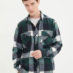 Trendyol Men Green Tartan Checked Casual Shirt-image-60
