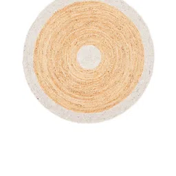 Art Avenue CONAN Beige & Grey Braided Round Shaped Jute Carpet-10