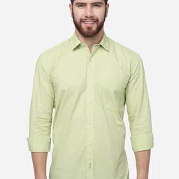 JADE BLUE Slim Fit Cotton Casual Shirt-image-85