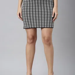 SHOWOFF Self-Design Abstract Pencil Mini Skirt-image-2