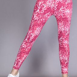 LYRA Women Plus Size Rapid-Dry Abstract Printed Ankle-Length Gym Tights-picture-56