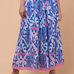 Hive91 Printed Pure Cotton A-Line Midi Skirts-image-20