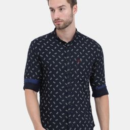 VUDU Men Black Comfort Printed Casual Shirt-image-26