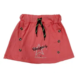BAESD Girls Graphic Printed Pure Cotton Knee Length Skort-image-42