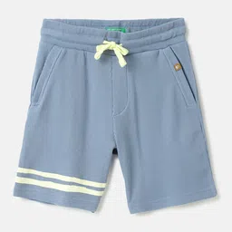 United Colors of Benetton Boys Mid Rise Drawstring Cotton Sports Shorts-23