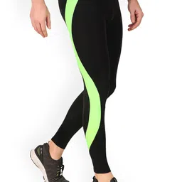 REDESIGN Men Colourblocked Mid-Rise Rapid-Dry Nylon Ankle Length Training Tights-picture-17