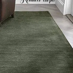 IMRA CARPET Green Ethnic Motifs Handmade Woollen Carpet-picture-17