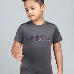 3PIN Boys Typography Printed Applique T-shirt-image-70