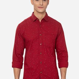 Greenfibre Men Slim Fit Printed Cotton Casual Shirt-image-76