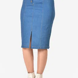 SUMAVI-FASHION Denim Pencil Skirt-image-94