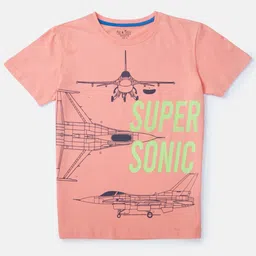 Palm Tree Boys Typography Printed Cotton T-shirt-image-79