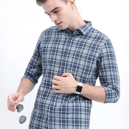 KETCH Men Slim Fit Shepherd Checks Checked Casual Shirt-image-64