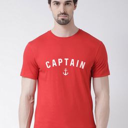 Friskers Men Red Typography Printed T-shirt-image-87