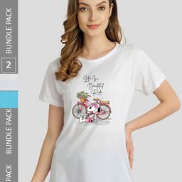 CHOZI Pack Of 2 Graphic Printed Running T-shirt-image-47