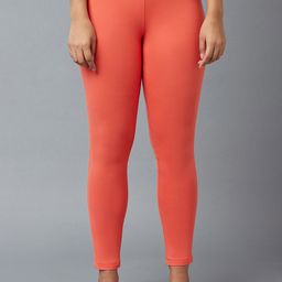 elleven Women Orange Solid Tights-image-90