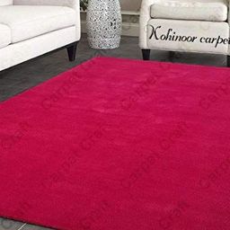 IMRA CARPET Pink Solid Handmade Woollen Carpet-51