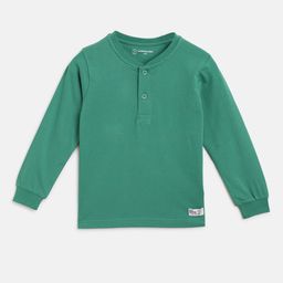 Campana Boys Green Henley Neck Pure Cotton T-shirt-picture-43