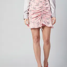 Marie Claire Printed Mini Straight Skirt-image-40