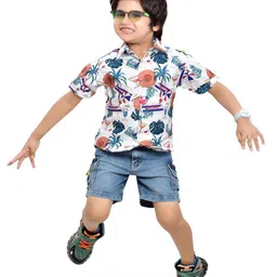 BAESD Boys Comfort Graphic Printed Spread Collar Short Sleeves Casual Shirt-image-70