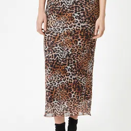 Koton Animal Skin Printed Midi Skirt-image-12