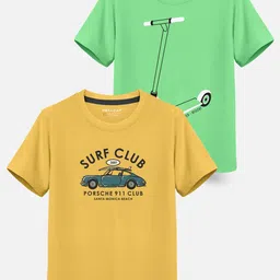 HELLCAT Boys Pack Of 2 Graphic Printed Cotton T-shirt-picture-13