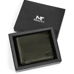MaheTri Men Leather RFID Two Fold Wallet-image-11