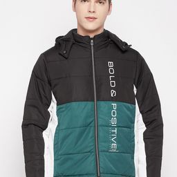 Duke Men Colourblocked Hooded Padded Jacket-27