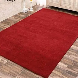IMRA CARPET Red Abstract Woollen Carpet-picture-20
