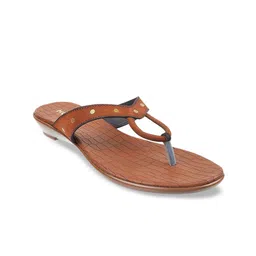Mochi Women Brown T-Strap Flats-image-79