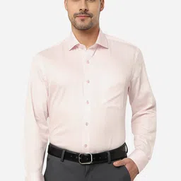 JADE BLUE Spread Collar Cotton Formal Shirt-image-86